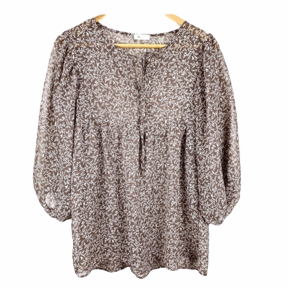 Everly Blouse Top Tan Size S